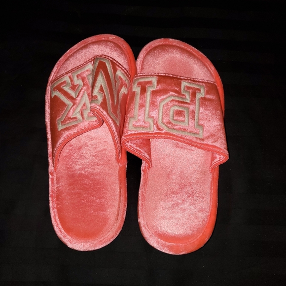PINK Victoria's Secret Shoes - PINK Victoria Secret Velvet Slippers
